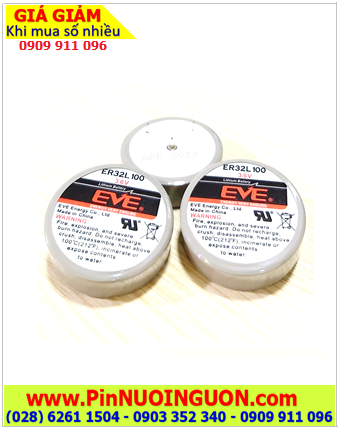 Pin ER32L100 _Pin EVE ER32L100; Pin nuôi nguồn EVE ER32L100 lithium 3.6v 1/6D 1700mAh chính hãng